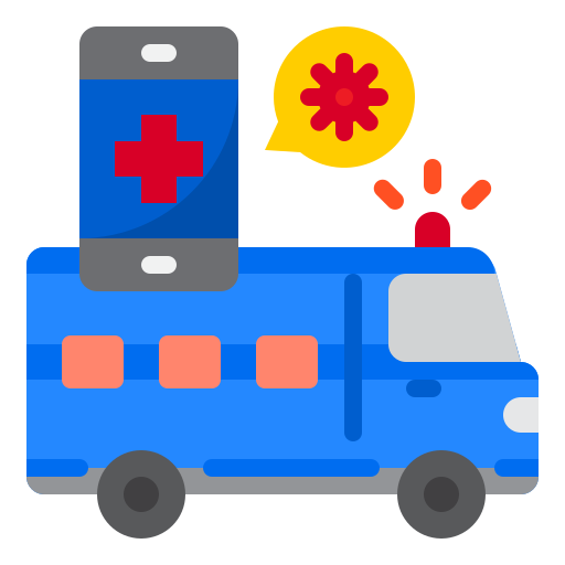 ambulance srip Flat icoon