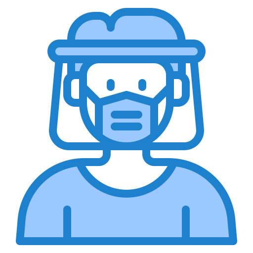 顔の保護 srip Blue icon