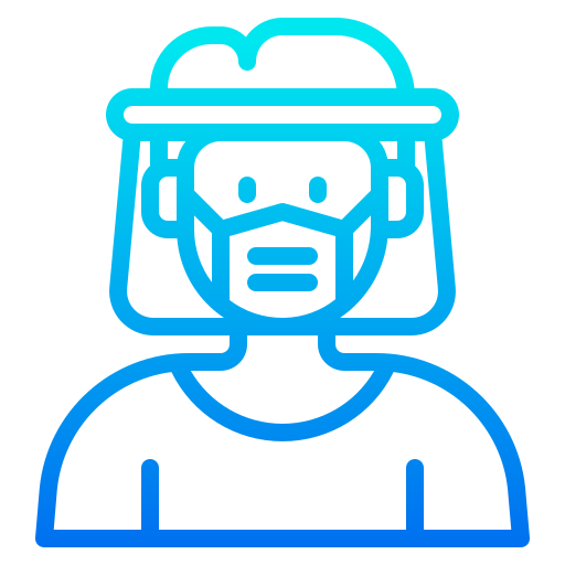 Face protection srip Gradient icon