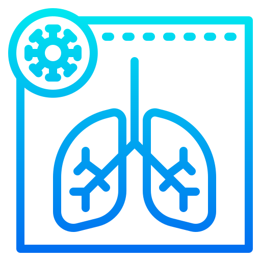 pulmón srip Gradient icono
