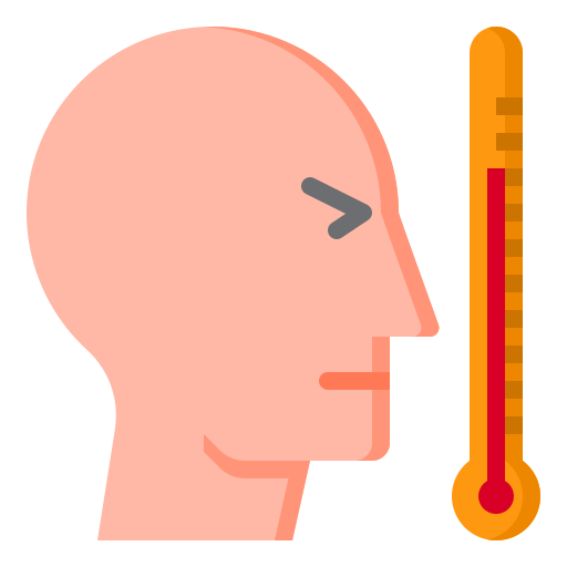 temperatura srip Flat ikona