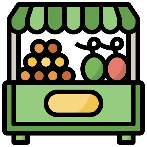 Vegetable shop Surang Lineal Color icon