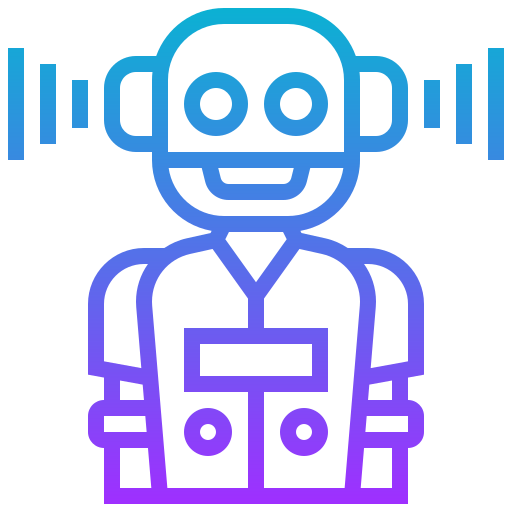 asistente de robot Meticulous Gradient icono