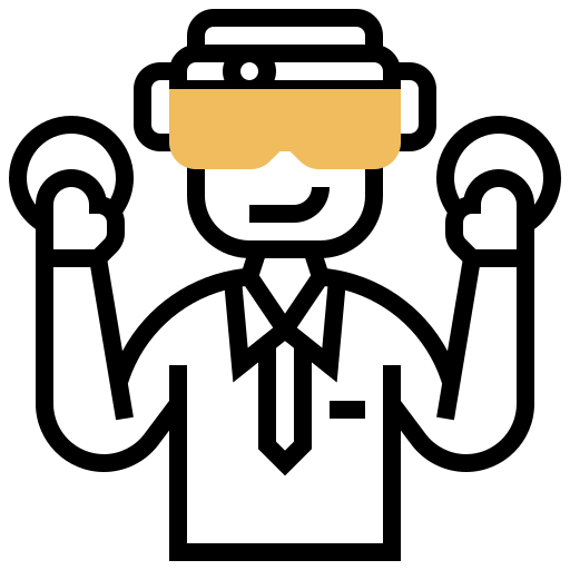 wirtualna rzeczywistość Meticulous Yellow shadow ikona