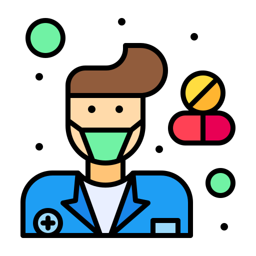 pharmacien Flatart Icons Lineal Color Icône