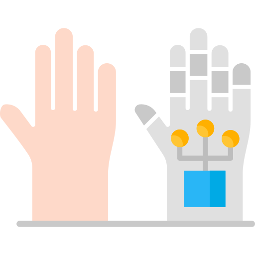Robotic hand SBTS2018 Flat icon