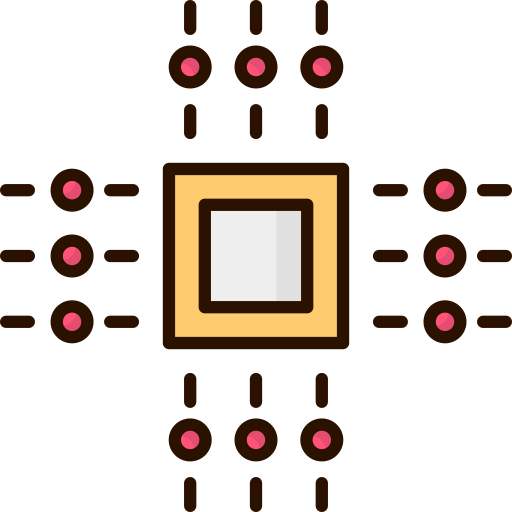 microprocessore SBTS2018 Lineal Color icona