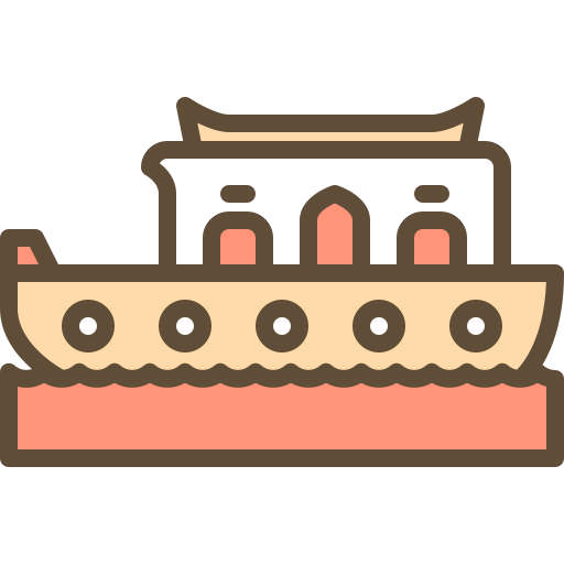 Houseboat Berkahicon Lineal Color icon