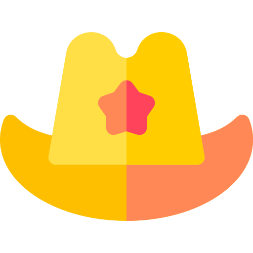 cappello da cowboy Basic Rounded Flat icona