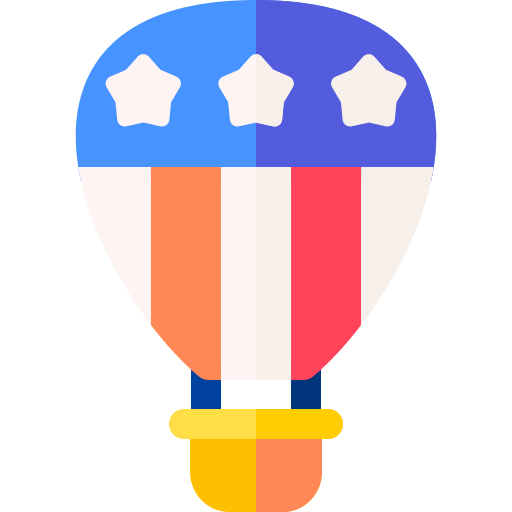 気球 Basic Rounded Flat icon