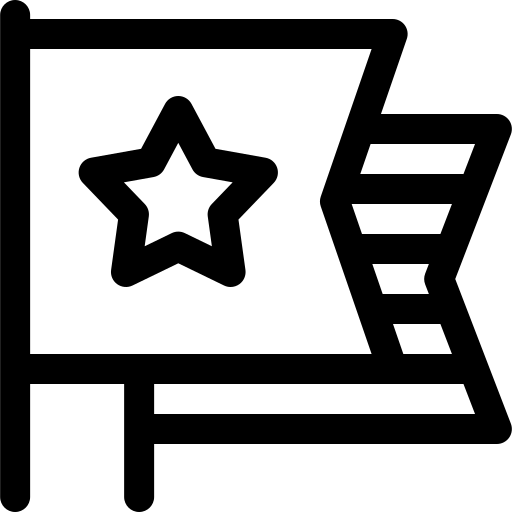 etats-unis Basic Rounded Lineal Icône