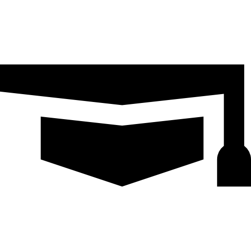 birrete Basic Straight Filled icono