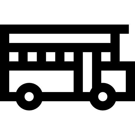 autobus szkolny Basic Straight Lineal ikona