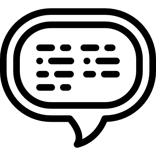 burbuja de diálogo Detailed Rounded Lineal icono