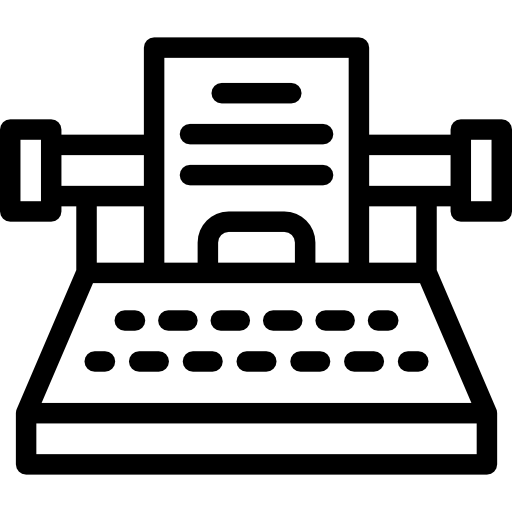 Typewriter Detailed Rounded Lineal icon