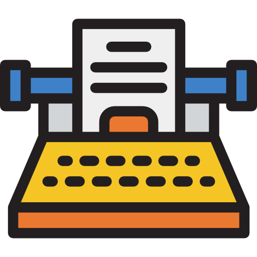 machine à écrire Detailed Rounded Lineal color Icône