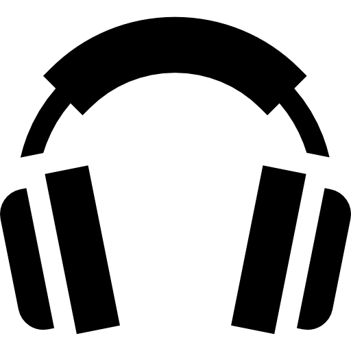 Headphones Basic Straight Filled icon