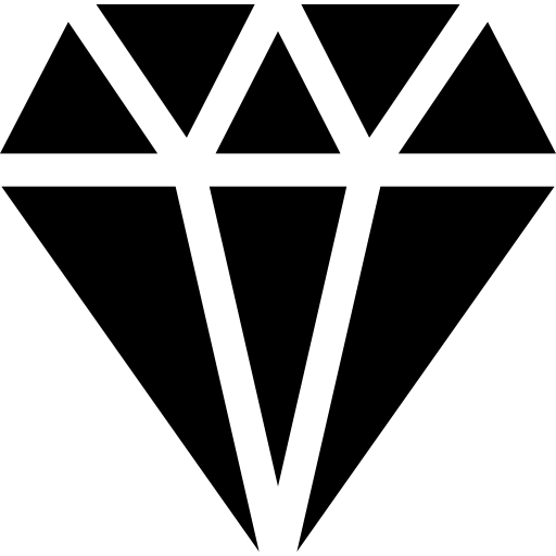 Diamond Basic Straight Filled icon