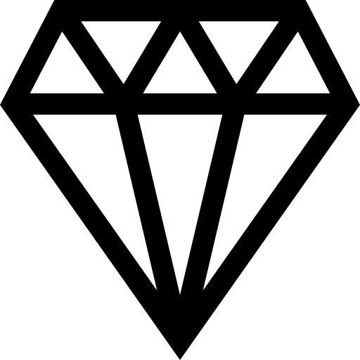 Diamond Basic Straight Lineal icon
