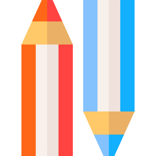 lápis Basic Straight Flat Ícone