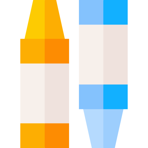 Crayons Basic Straight Flat icon