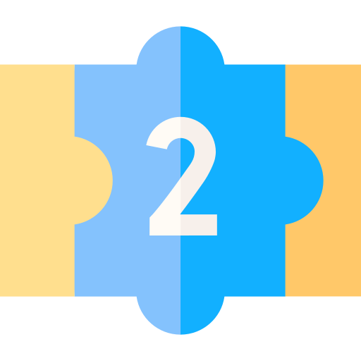 puzzle stücke Basic Straight Flat icon