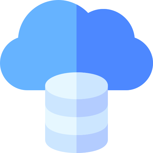 cloudgegevens Basic Straight Flat icoon