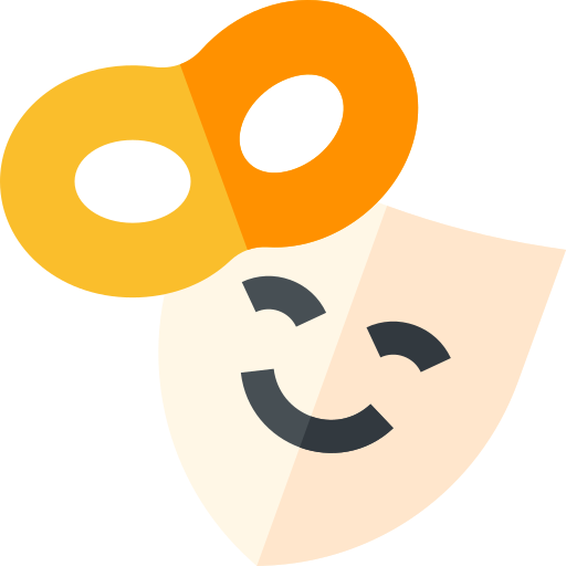 maschera teatrale Basic Straight Flat icona