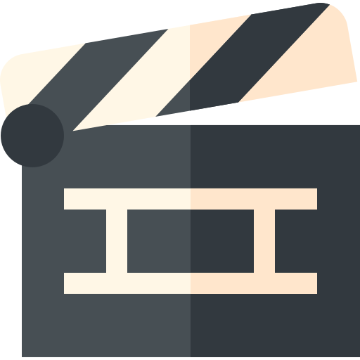 Clapperboard Basic Straight Flat icon