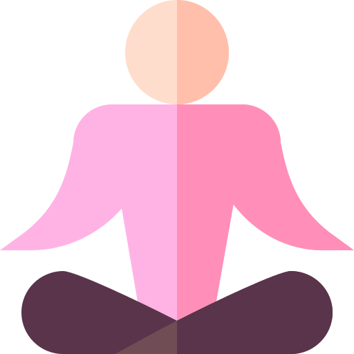 yoga positie Basic Straight Flat icoon