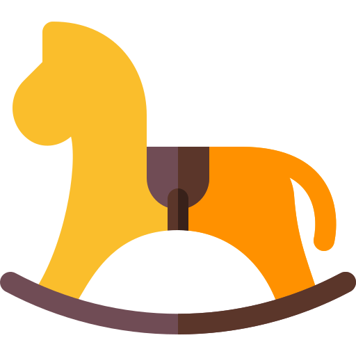 caballo mecedora Basic Rounded Flat icono