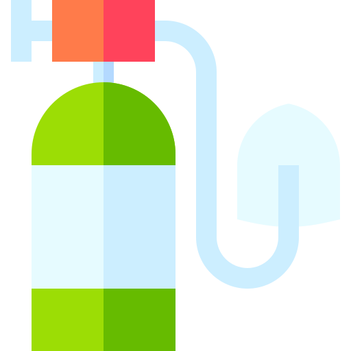 酸素マスク Basic Straight Flat icon