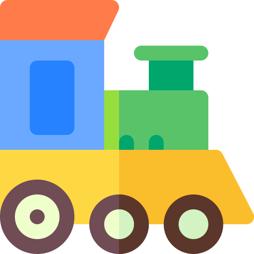 tren de juguete Basic Rounded Flat icono