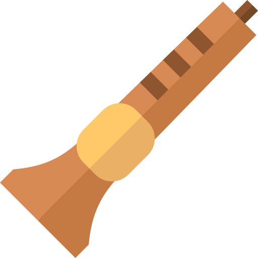 flauta Basic Straight Flat Ícone