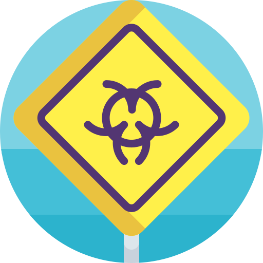 Biohazard sign Detailed Flat Circular Flat icon