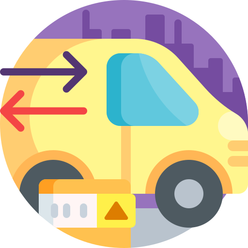 Delivery truck Detailed Flat Circular Flat icon