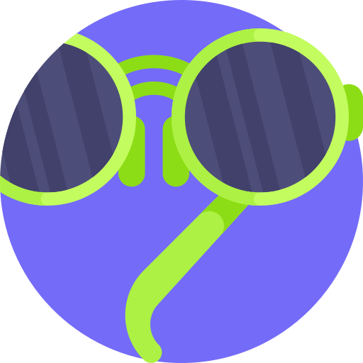 occhiali da sole Detailed Flat Circular Flat icona