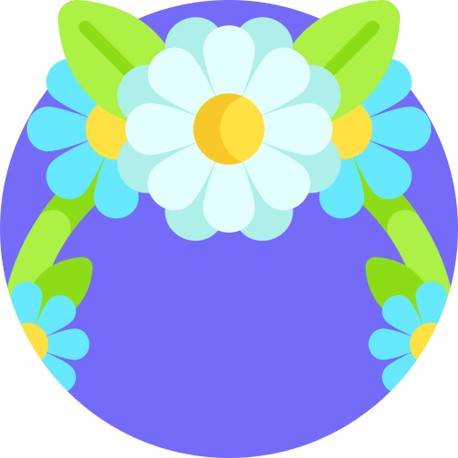 korona kwiatowa Detailed Flat Circular Flat ikona