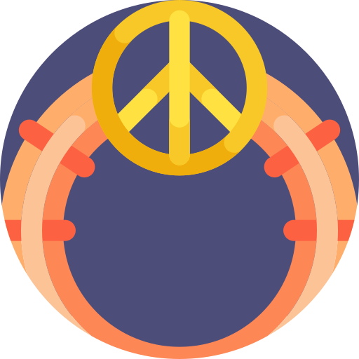 simbolo di pace Detailed Flat Circular Flat icona