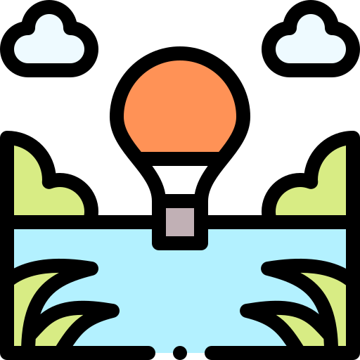 風景 Detailed Rounded Lineal color icon