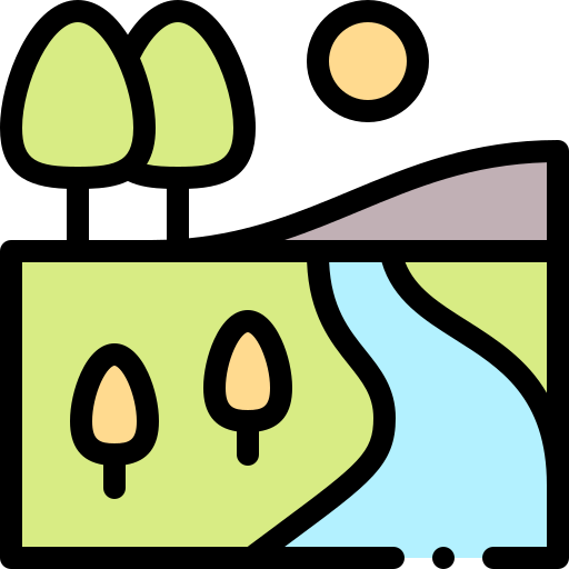 川 Detailed Rounded Lineal color icon