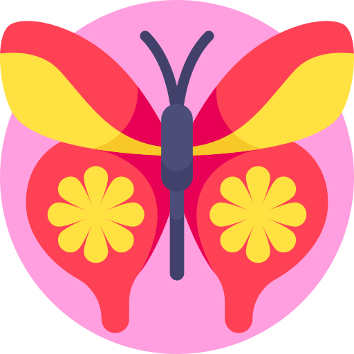 Silk butterfly Detailed Flat Circular Flat icon