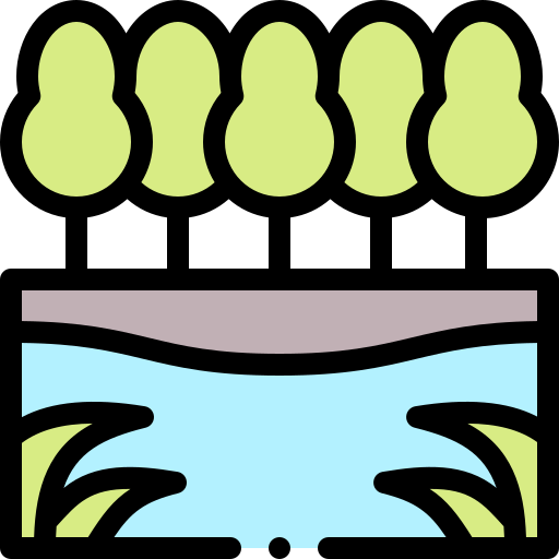 川 Detailed Rounded Lineal color icon