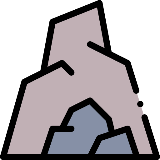 洞窟 Detailed Rounded Lineal color icon