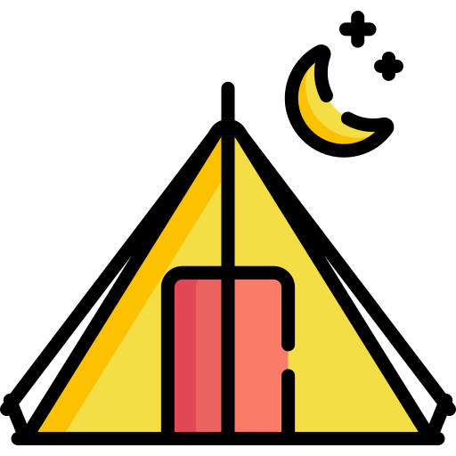 캠핑 텐트 Special Lineal color icon