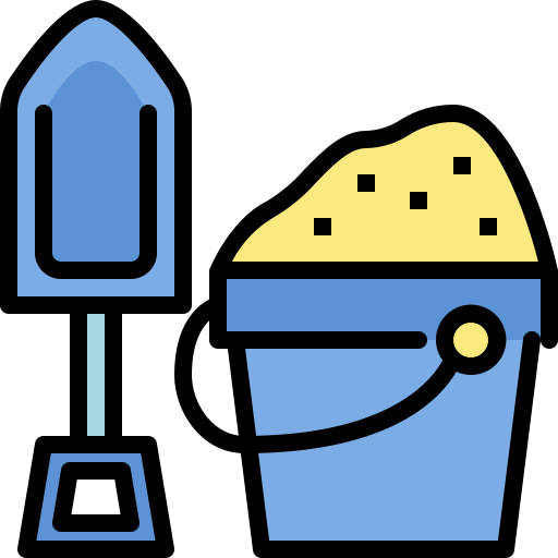 Sand bucket Generic Outline Color icon