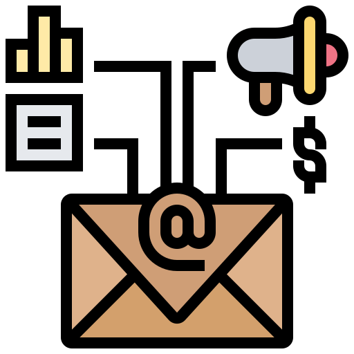 e-mail marketing Meticulous Lineal Color icon