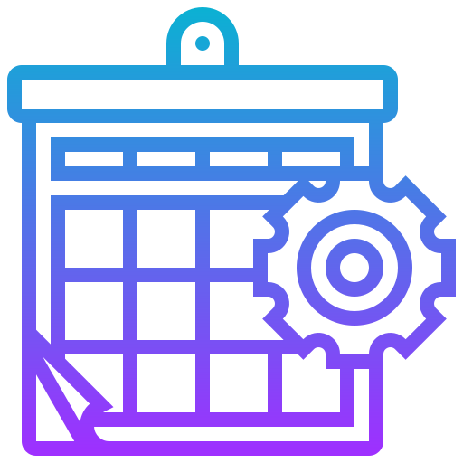 calendario Meticulous Gradient icono