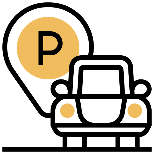 parkowanie samochodu Meticulous Yellow shadow ikona