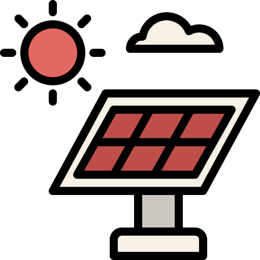 ogniwo słoneczne Generic Outline Color ikona